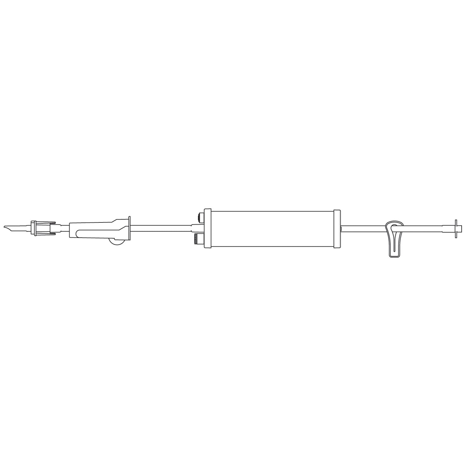 B BRAUN METRISET® MEASURED VOLUME SOLUTION ADMINISTRATION SETS "Add-On Admin Set, No Automatic Shutoff, Non-Vented Spike, Roller Clamp, 150mL Burette Chamber, Slide Clamp, Spike Adapter, Latex Free "