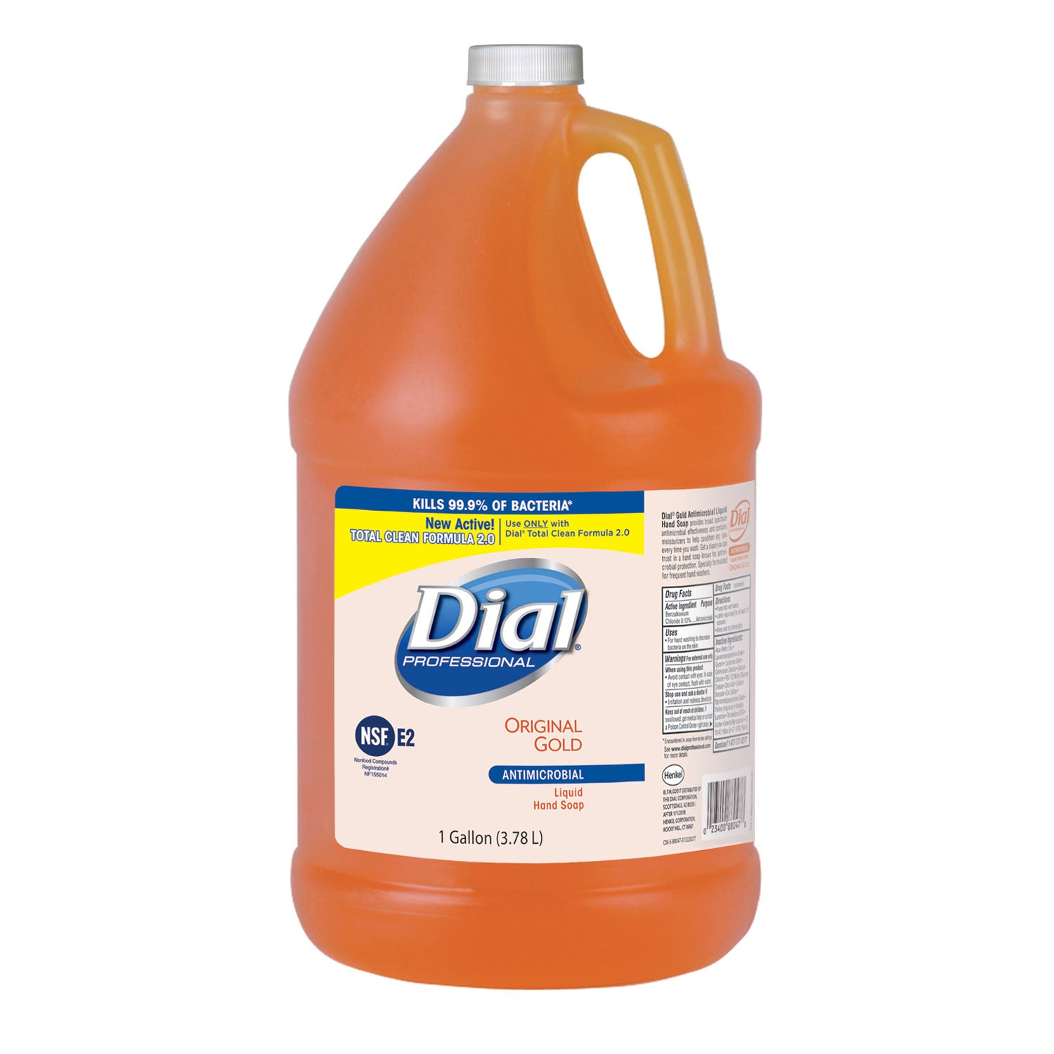 DIAL® GOLD ANTIBACTERIAL LIQUID HAND SOAP Gold Liquid Hand Soap, Antibacterial, 1 Gallon, 4/cs