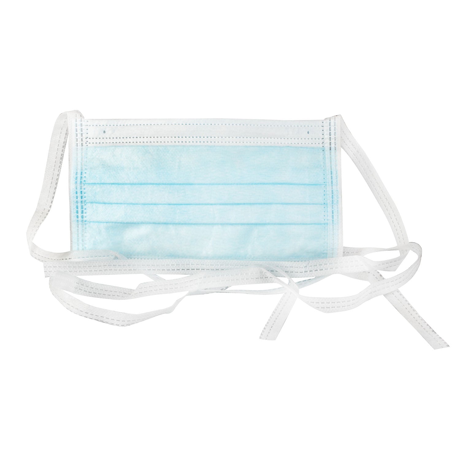 DUKAL S Surgical Face Mask, Tie, 3-Ply, Blue, 50/bx, 6 bx/cs (90 cs/plt)