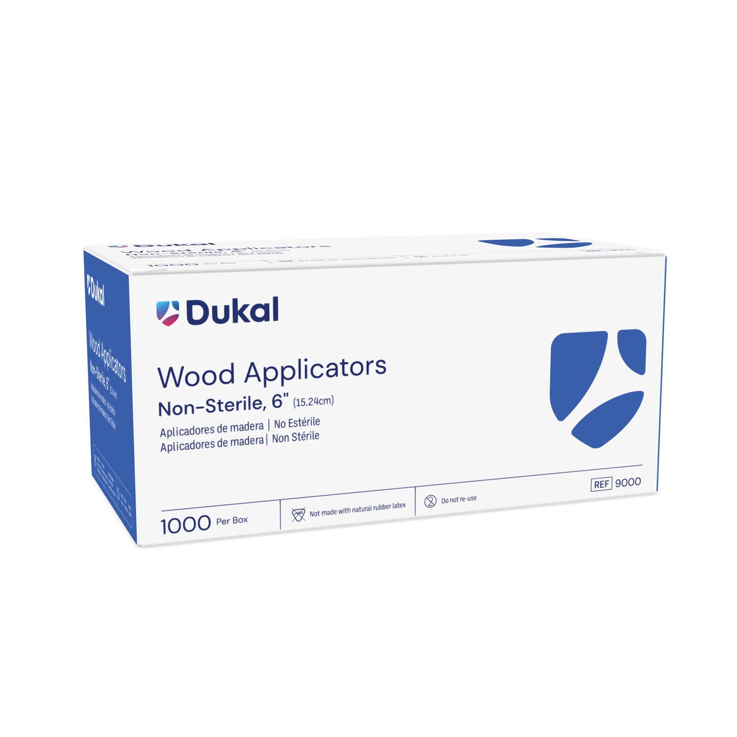 DUKAL WOOD APPLICATORS "Applicator, 6\", Wood, Non-Sterile, 1000/bx, 30 bx/cs"