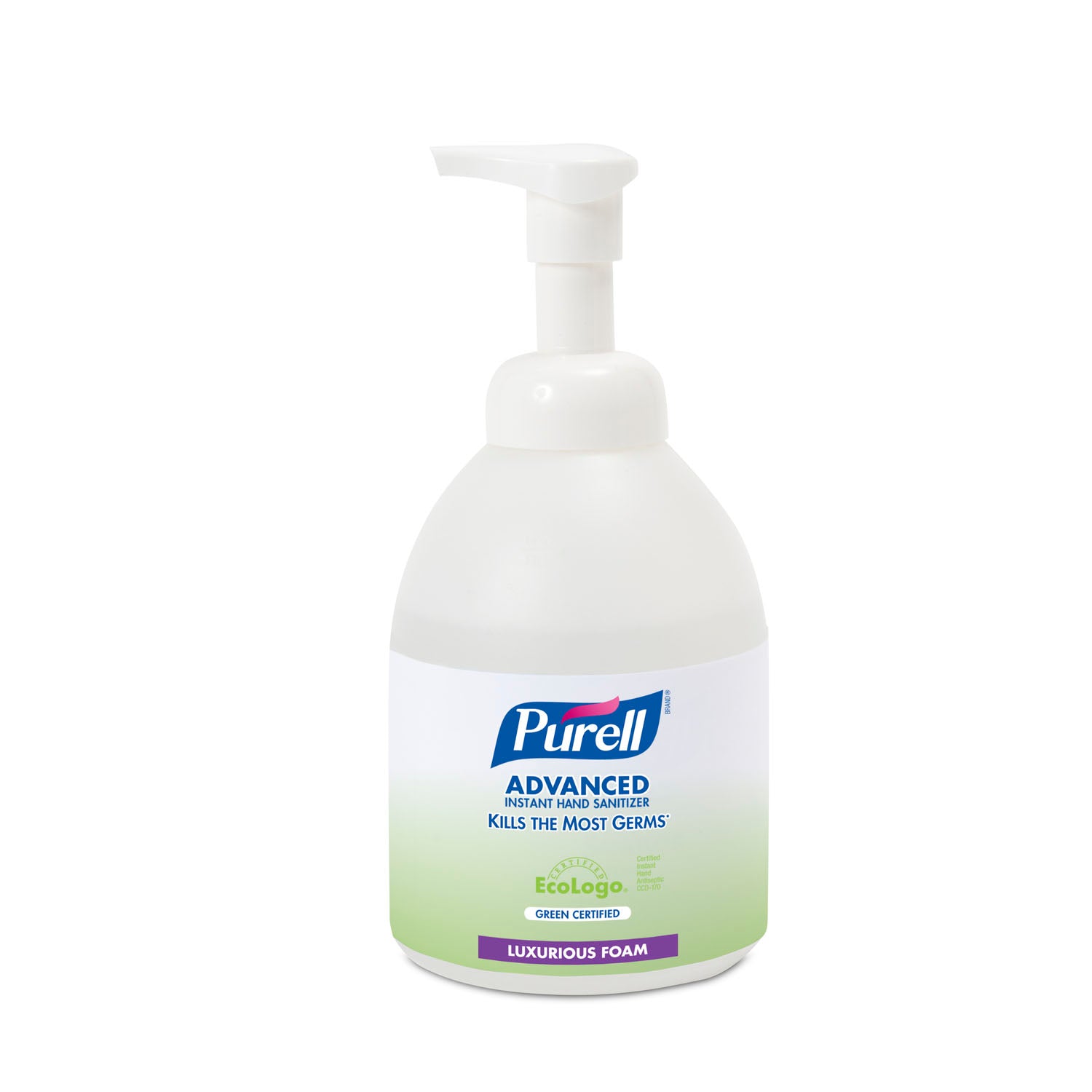 GOJO PURELL® GREEN CERTIFIED HAND SANITIZER Foam Hand Sanitizer, 535mL Counter Top Pump Bottle, 4/cs (HAZMAT Fees Apply, cannot ship via Air or to AK, GU, HI, MP, PR, VI)