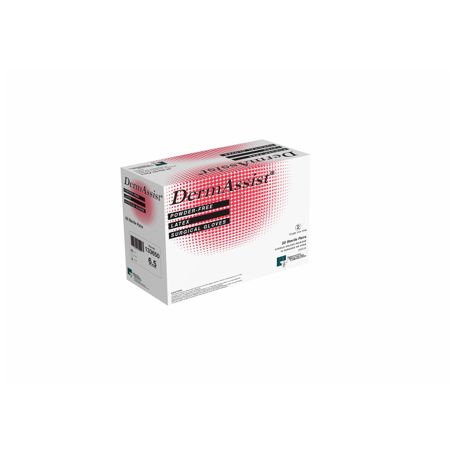 INNOVATIVE DERMASSIST® SURGICAL POWDER-FREE Gloves, Surgical, Powder Free (PF), Size 5.5, Latex, Sterile, Textured Finish, 50 pr/bx, 4 bx/cs