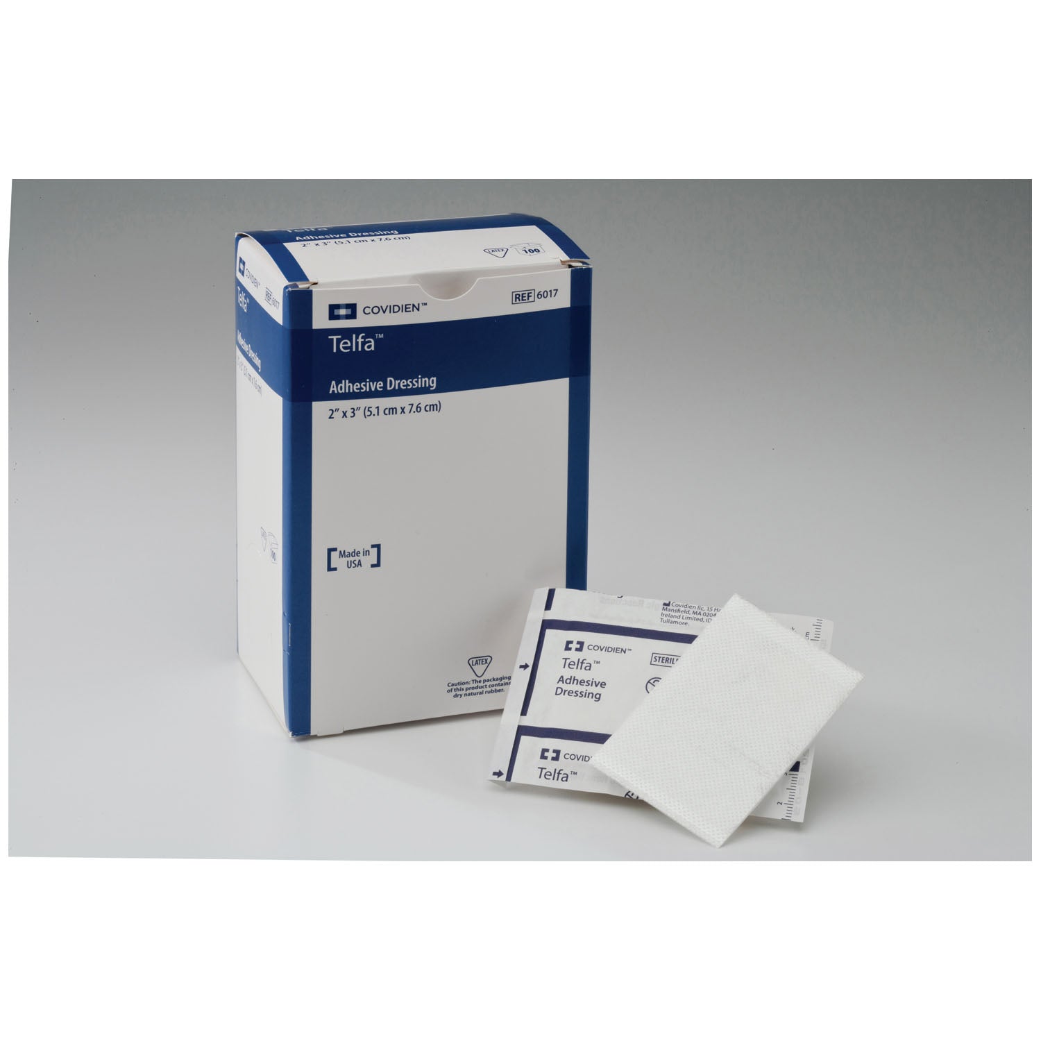 CARDINAL HEALTH TELFA OUCHLESS ADHESIVE DRESSINGS "Adhesive Dressing, 2\" x 3\", Sterile 1s, 100/bx, 24 bx/cs "