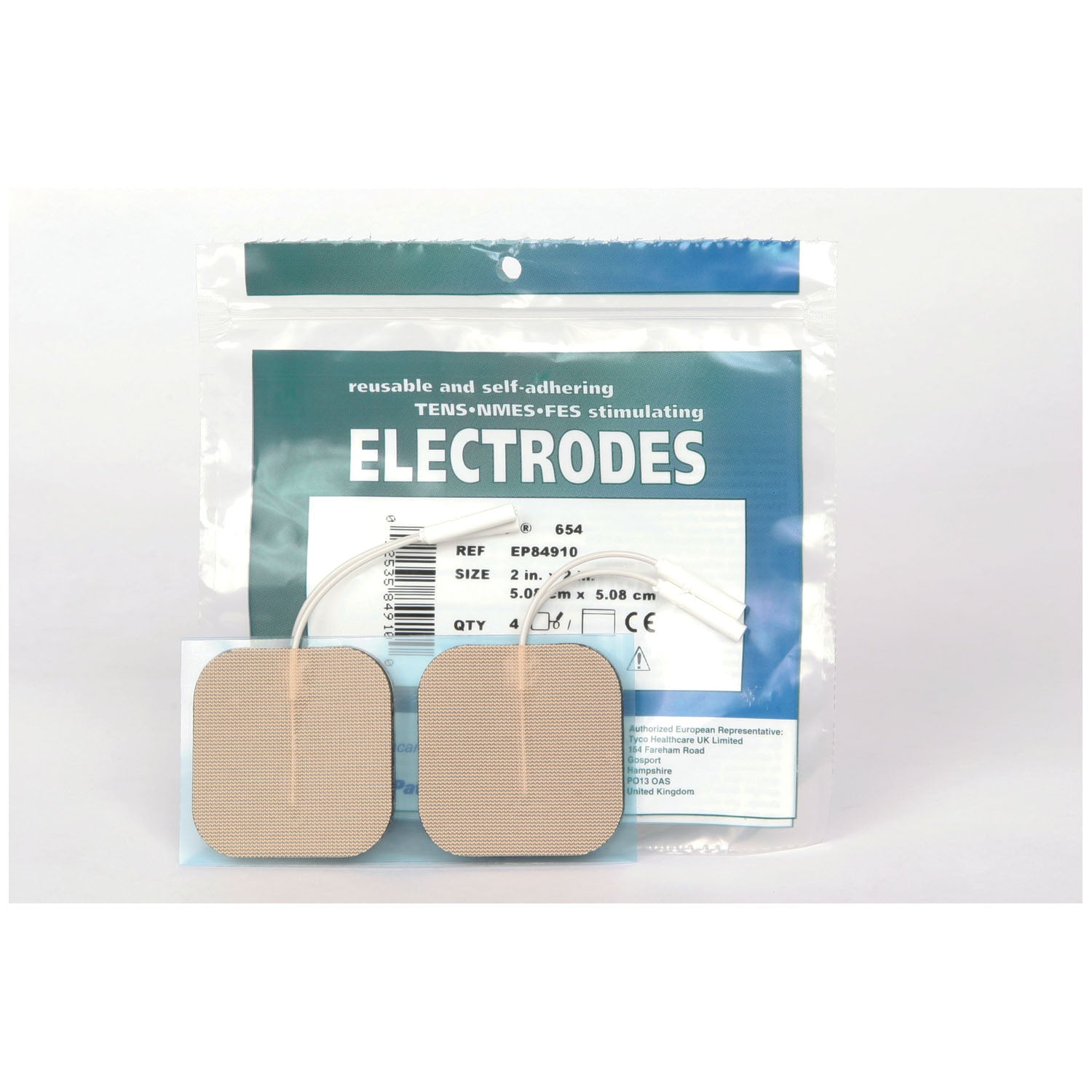 CARDINAL HEALTH RE-PLY STIMULATING ELECTRODES "Model 654 Electrode, 2\" x 2\" Square, 4/pk "