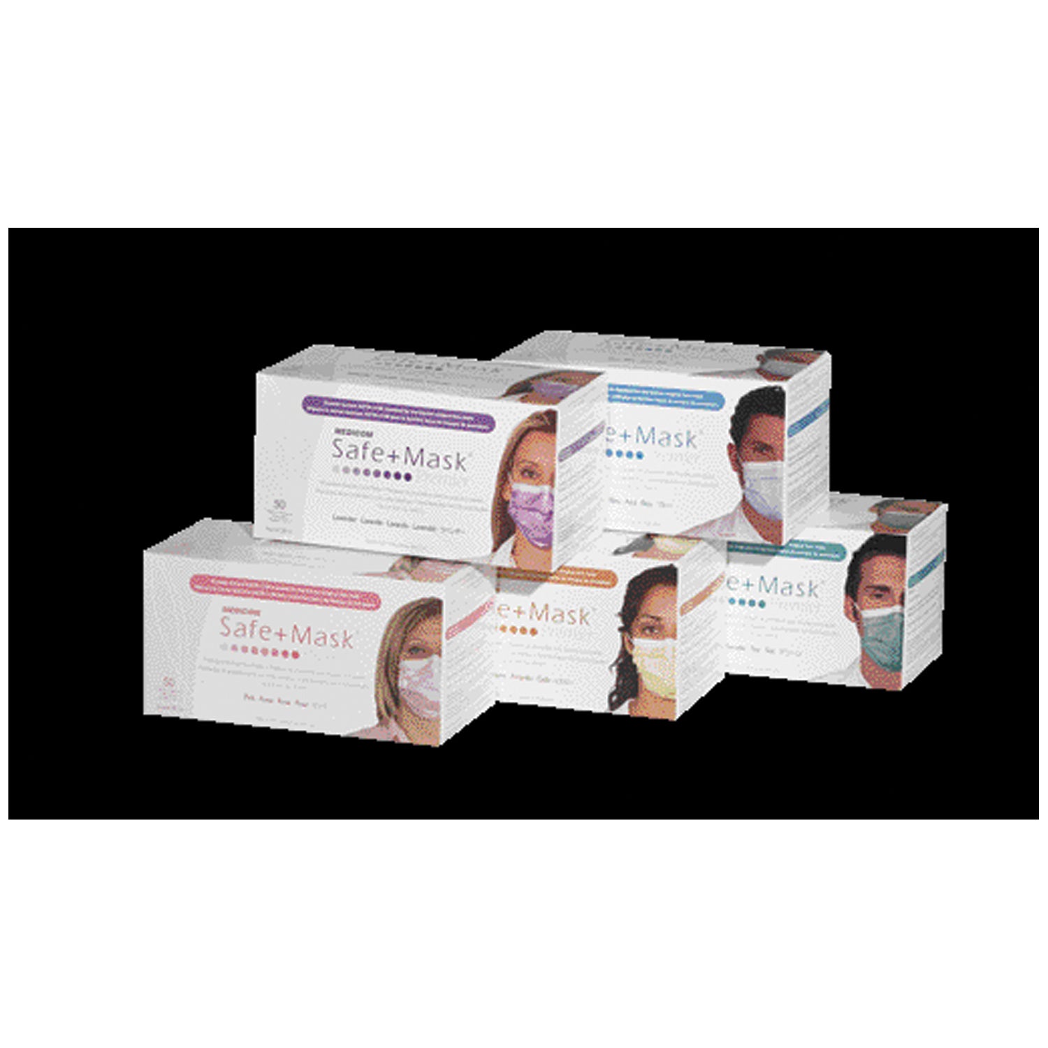 MEDICOM SAFEMASK PREMIER L1 Earloop Mask, ASTM Level 1, Pink, 50/bx, 10 bx/cs (Not Available for sale into Canada)