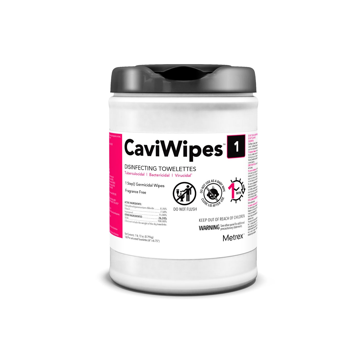 METREX CAVIWIPES1™ SURFACE DISINFECTANT CaviWipes1™, 6" x 6¾", 160 ct/can, 12 can/cs