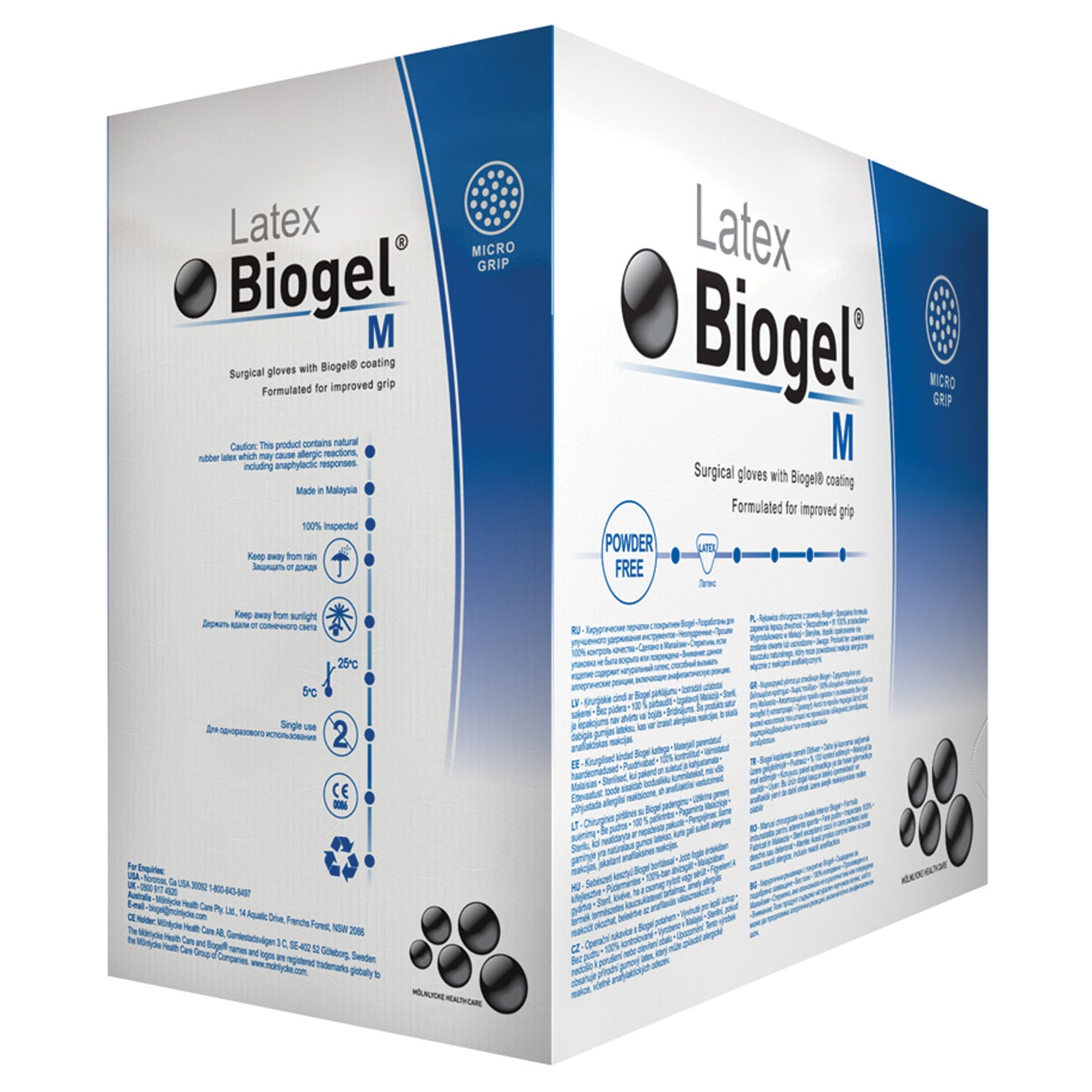 MOLNLYCKE BIOGEL® S Microsurg Glove, Size 71/2, Sterile, Latex, Powder Free