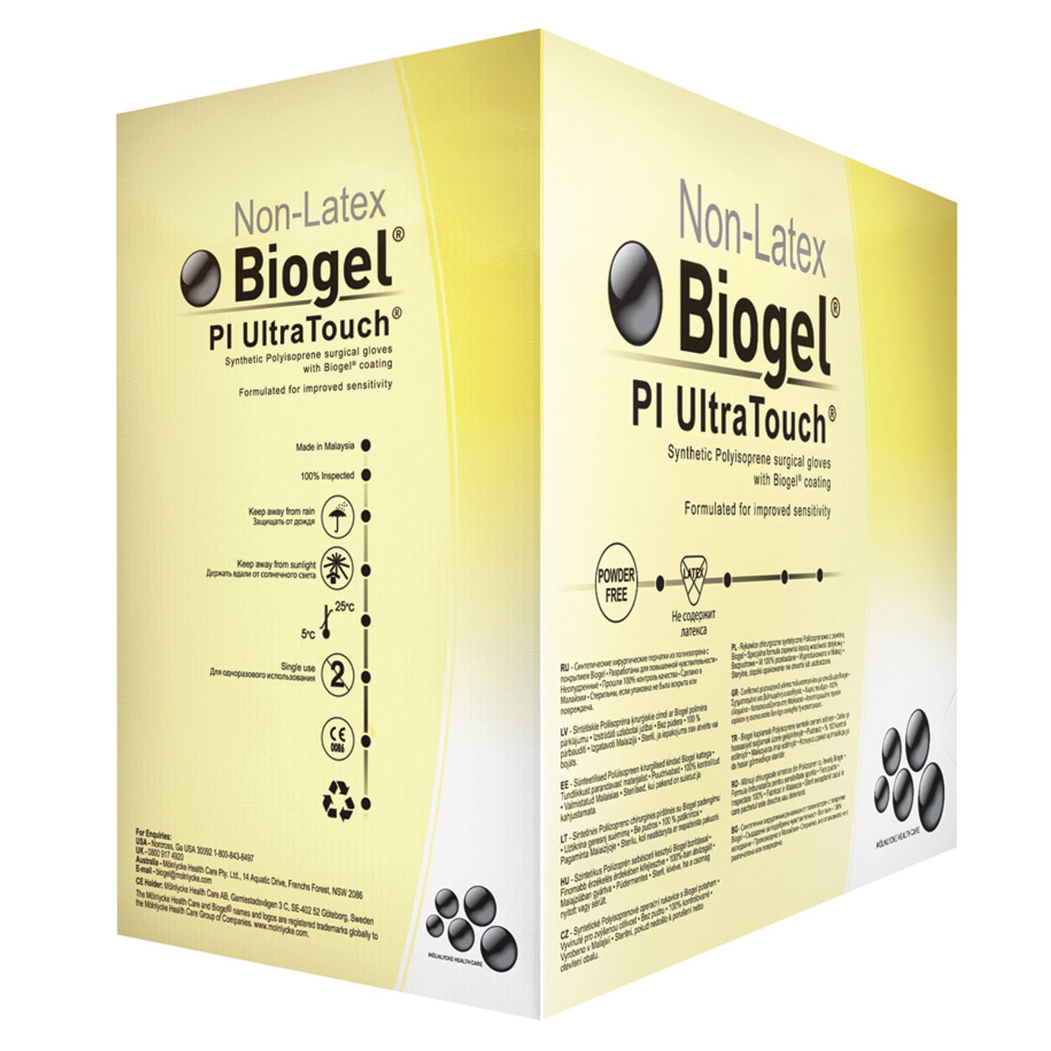 MOLNLYCKE BIOGEL® PI ULTRA-TOUCH® GLOVES Surgical Glove, Size 71/2, Sterile, Non-Latex, Powder-Free