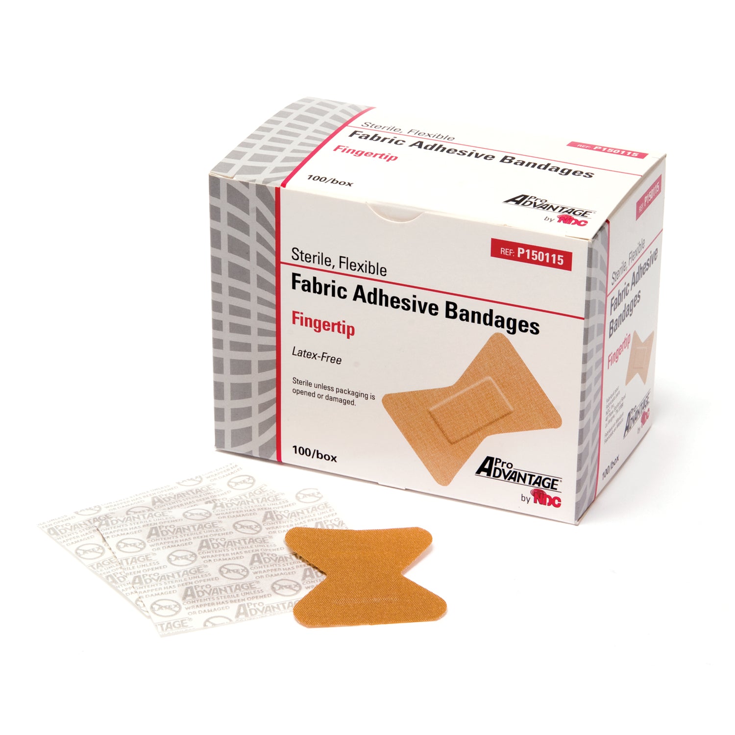 PRO ADVANTAGE® FABRIC ADHESIVE BANDAGE "Adhesive Bandage, Finger Tip, 13/4\" x 2\", 100/bx, 12 bx/cs (54 cs/plt)"