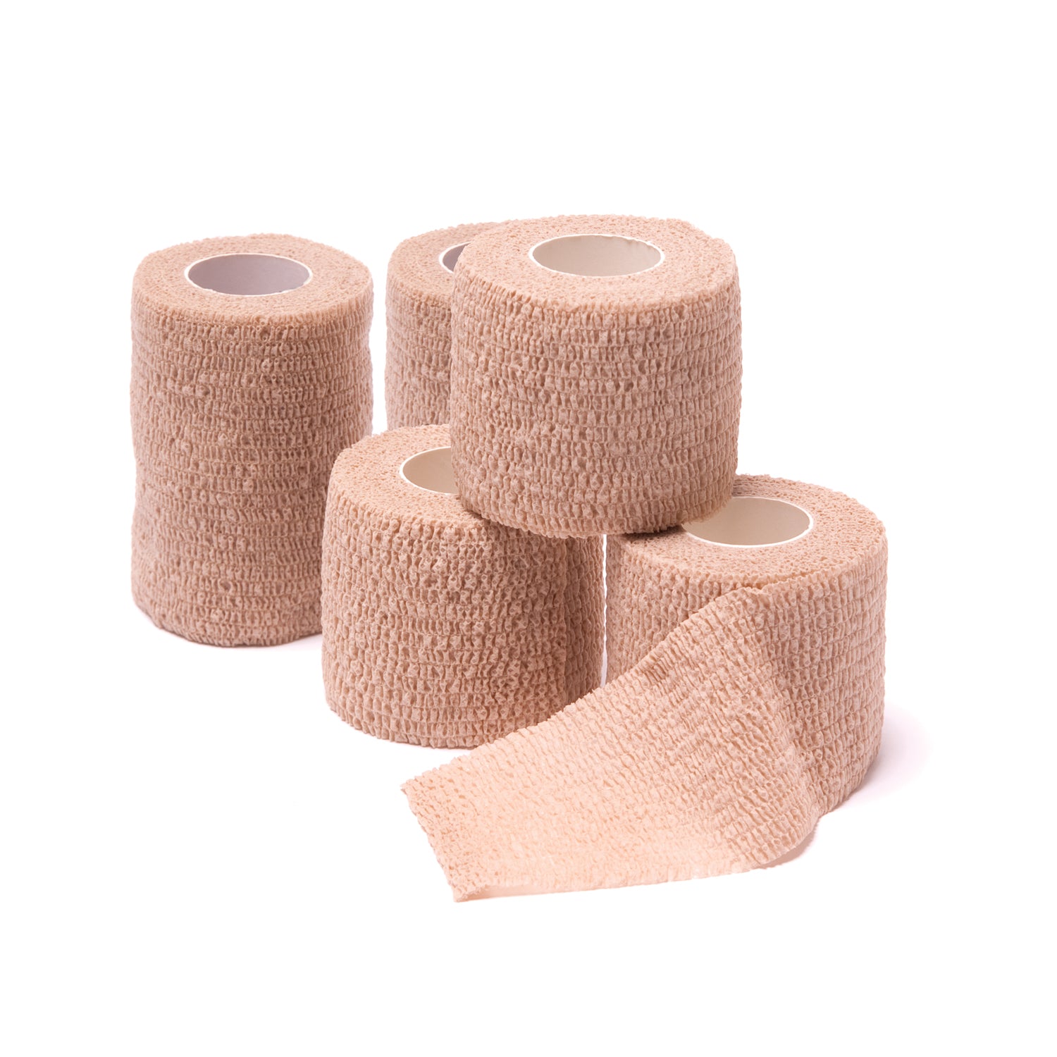 PRO ADVANTAGE® COHESIVE BANDAGES "Cohesive Bandage, Tan, 1\" x 5 yds, 30/bx (6/cs, 24 cs/plt)"