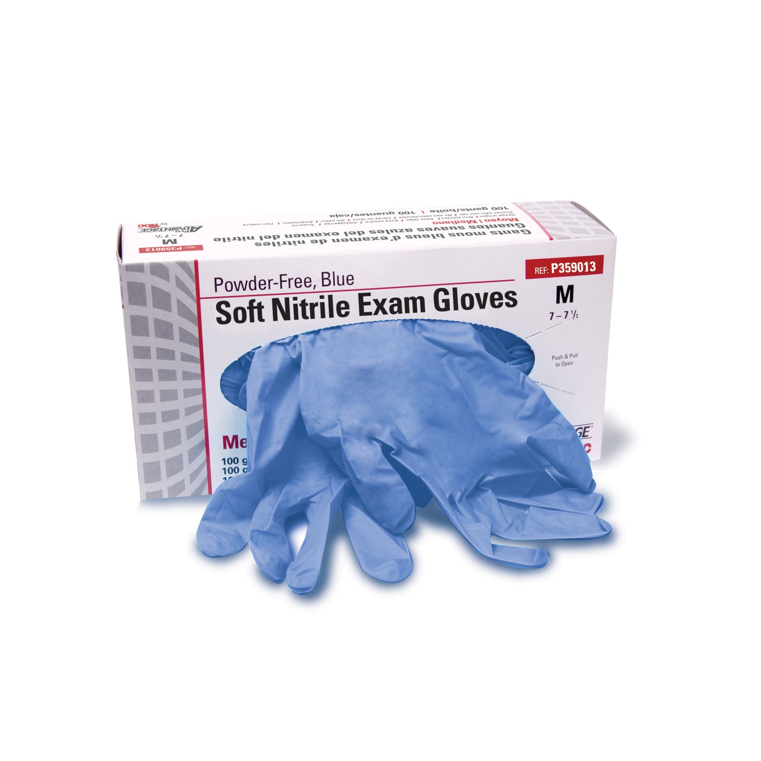 PRO ADVANTAGE® SOFT NITRILE EXAM GLOVES Soft Nitrile Glove, Medium, Blue, 200/bx, 10 bx/cs (50 cs/plt)