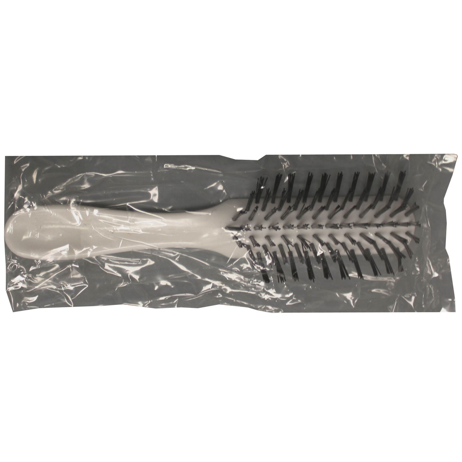 NEW WORLD IMPORTS HAIRBRUSH Adult Hairbrush, 7 Rows of Nylon Bristles, Individually Polybagged, 24/bx, 12 bx/cs