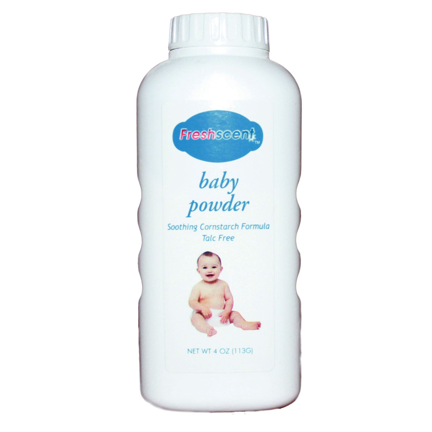 NEW WORLD IMPORTS FRESHSCENT™ POWDERS Baby Powder, Talc-Free, Soothing Cornstarch Formula, 4 oz, 48/cs