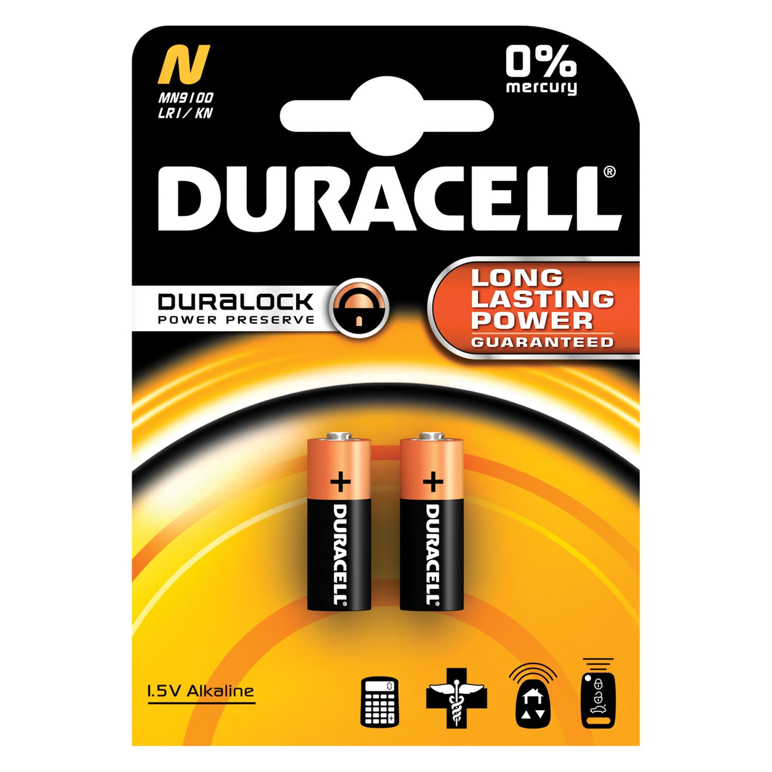 DURACELL® PHOTO Battery, Alkaline, Size N, 1.5V, 2pk, 6 pk/bx