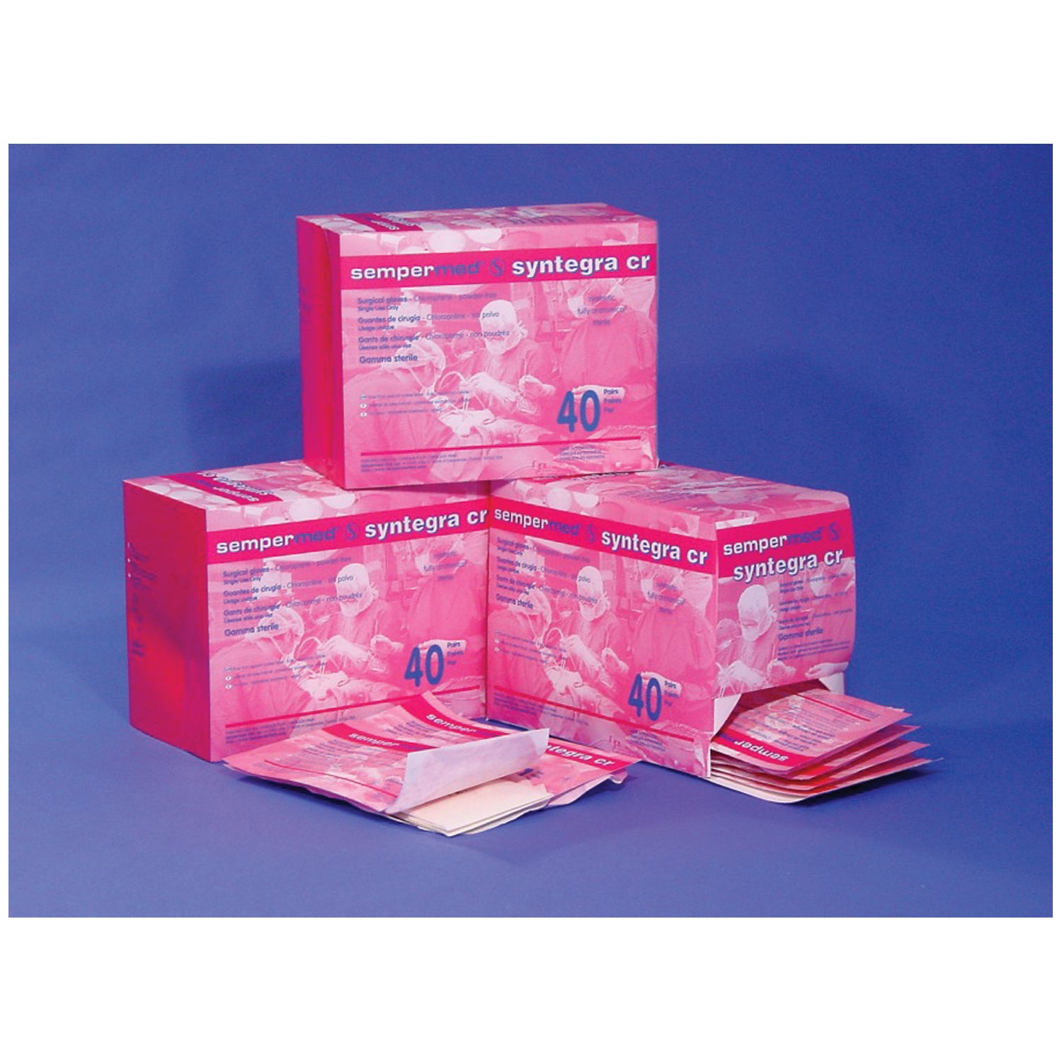 HARPS USA SYNTEGRA CR SURGICAL POWDER FREE GLOVE Surgical Glove, Sterile, No Latex, Size 7, Powder Free (PF), Beaded Cuff, Textured Surface, Hand Specific, 40/bx, 6 bx/cs