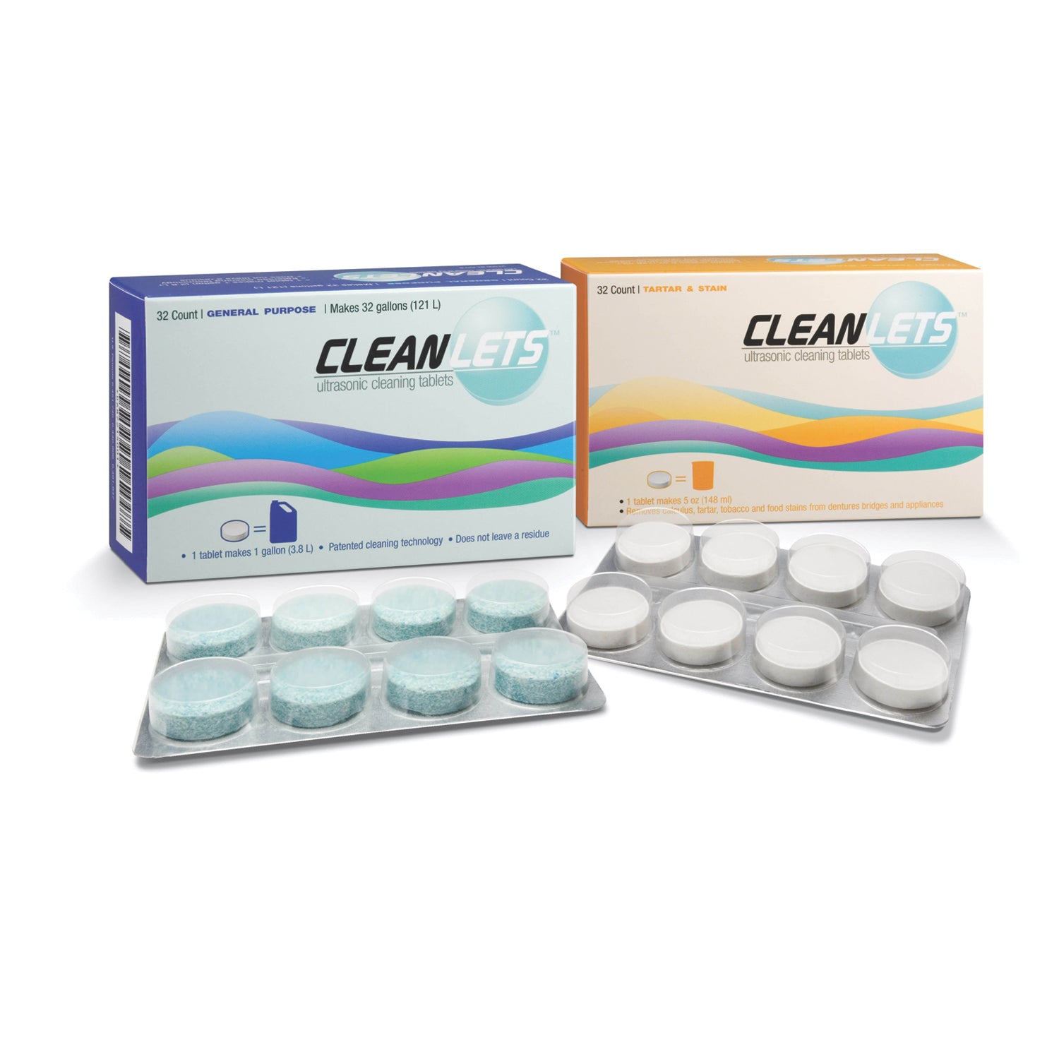 SULTAN CLEANLETS™ ULTRASONIC TABLETS Tartar & Stain Tablets, 32/bx