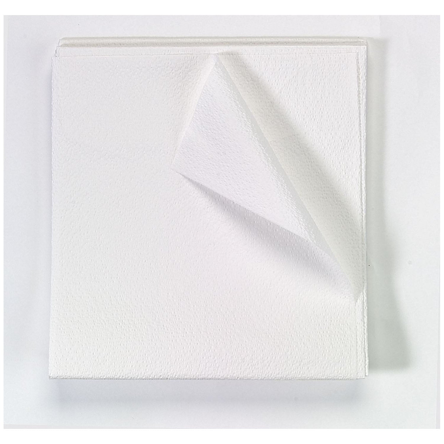 TIDI EQUIPMENT DRAPE SHEET "Drape Sheet, Poly, 2-Ply, 40\" x 72\", White, 50/cs"