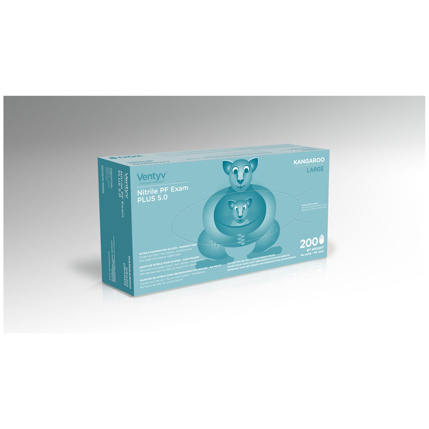 VENTYV NITRILE POWDER FREE EXAM PLUS 5.0 (kangaroo) Glove, Exam, Nitrile, Powder-Free