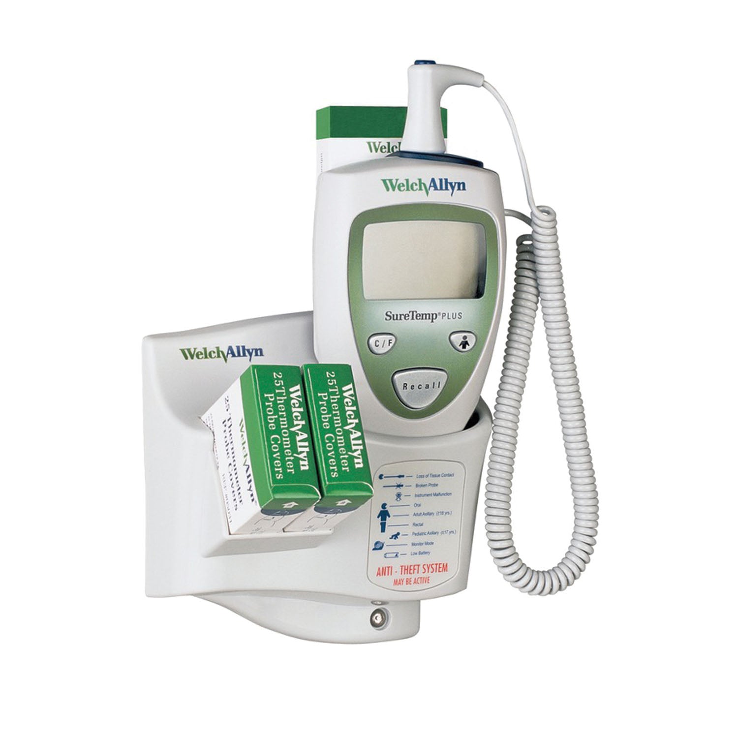 WELCH ALLYN SURETEMP® PLUS ELECTRONIC THERMOMETER Model 690 Electronic Thermometer, Wall Mount, Oral Probe, Oral Probe Well, 2-Year Limited Warranty