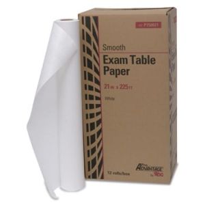 PRO ADVANTAGE® EXAM TABLE PAPER Exam Table Paper, 21" x 225 ft, White, Smooth, 12/cs