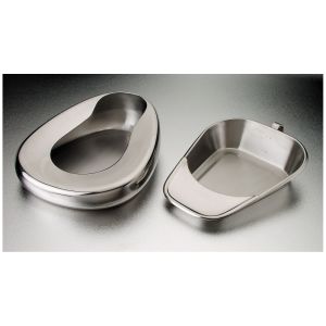 DUKAL TECH-MED BEDPANS Fracture Bedpan, 11 7/8" x 9.5" x 2 7/8", Stainless Steel