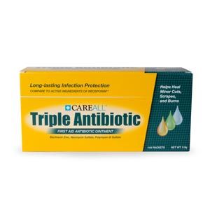 NEW WORLD IMPORTS CAREALL® TRIPLE ANTIBIOTIC Triple Antibiotic Ointment, 0.9g, Compared to the Active Ingredients in Neosporin®, 144/bx, 12 bx/cs
