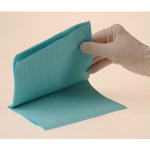 CROSSTEX ECONOBACK® 2 PLY TOWELS Towel, 2-Ply Paper, Poly, 19" x 13", Aqua, 500/cs