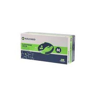 HALYARD FLEXAPRENE® GREEN POWDER-FREE EXAM GLOVES Powder-Free Exam Gloves, Medium, 200/bx 10bx/cs