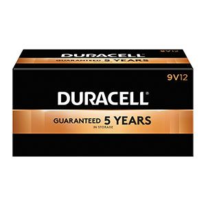 DURACELL® COPPERTOP® ALKALINE BATTERY WITH DURALOCK POWER PRESERVE™ TECHNOLOGY Battery, Alkaline, Size 9V, 12/bx, 6 bx/cs