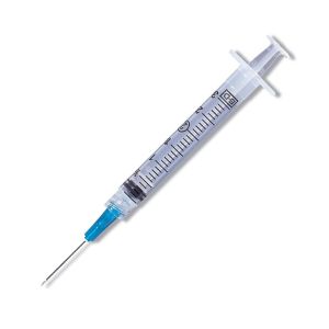 BD SAFETYGLIDE™ NEEDLES & SYRINGES Syringe, 3mL, 25G x 5/8" Shielding Subcutaneous Injection Needle, Regular Bevel, Regular Wall, Detachable Needle, 50/bx, 8 bx/cs