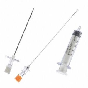 B BRAUN COMBINED SPINAL/EPIDURAL ANESTHESIA SETS Combined Spinal/ Epidural Set, 17G x 3½" Tuohy Needle, Backeye Lumen, 25G x 5" PENCAN Pencil Point Needle, Centering Sleeve, 5cc Clear Plastic Syringe, 12/cs