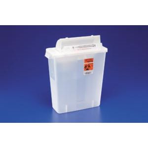 CARDINAL HEALTH SHARPSTAR IN-ROOM SYSTEM WITH SHARPSTAR LIDS Container, 2 Gal, Transparent Red Sharpstar, Counter Balanced Lid, 10/cs