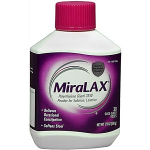 MAJOR LAXATIVES Miralax OCT White Powder, 17.9 oz, 30 Doses, NDC# 00536-1052-27