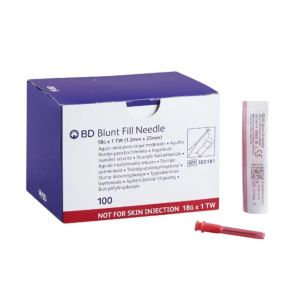 BD INTEGRA™ SAFETY HYPODERMIC NEEDLES Needle, 18G x 1" Blunt Fill, 100/pk, 10 pk/cs