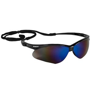 KIMBERLY-CLARK V30 NEMESIS SAFETY EYEWEAR Safety Glasses, Blue Mirror Lens, Black Frame, 12/cs