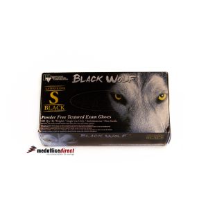 INNOVATIVE BLACK WOLF™ EXAM GLOVES NON-STERILE Gloves, Exam, Latex, Non-sterile, Powder-free, Textured, Black, Small, 100/bx, 10 bx/cs
