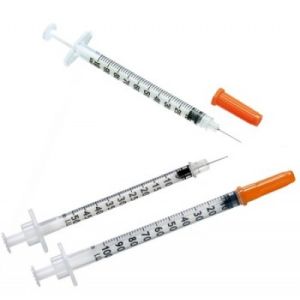 EXEL INSULIN SYRINGE WITH NEEDLE Insulin Syringe & Needle, 31G x 5/16", 1cc, 10/bg, 10 bg/bx, 5 bx/cs