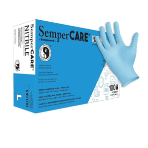 SEMPERMED SEMPERCARE® NITRILE GLOVE Glove, Exam, Nitrile, Large, Powder Free, 100/bx, 10 bx/cs