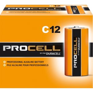 DURACELL® PROCELL® ALKALINE BATTERY Battery, Alkaline, Size C, 12/bx, 6bx/cs