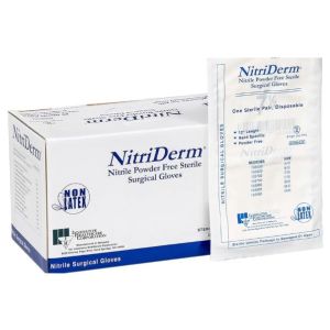 INNOVATIVE NITRIDERM® STERILE POWDER-FREE SURGICAL GLOVES Gloves, Surgical, Size 9, Nitrile, Sterile, PF, Textured, 50 pr/bx, 4 bx/cs