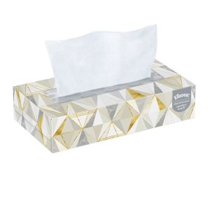 KIMBERLY-CLARK CONSUMER FACIAL TISSUE Kleenex® Facial Tissue, 2-Ply, White, Flat Box, 160 sheets/bx, 24 bx/cs