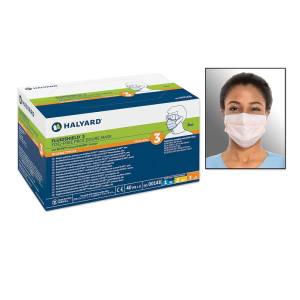 HALYARD FLUIDSHIELD™ FACE MASKS Fluidshield® Fog-Free Procedure Mask with Earloops, Blue, 40/pkg, 10 pkg/cs (60 cs/plt) (US Only)