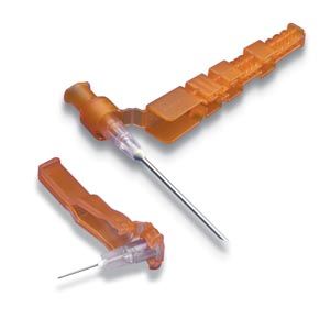 ICU MEDICAL HYPODERMIC NEEDLE-PRO® SAFETY NEEDLES Needle, Safety, Hypodermic, 25G x 5/8", Hub Color Orange, 100/bx, 8 bx/cs