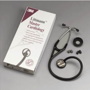 SOLVENTUM LITTMANN® MASTER CARDIOLOGY STETHOSCOPE Stethoscope, 27" Black Tubing