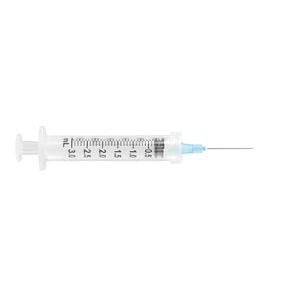 ULTIMED ULTICARE 3ML SAFETY SYRINGE Safety Syringe, Detachable Needle, 3mL, 23G x 1", 100/bx