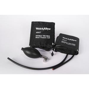 WELCH ALLYN ANEROID ACCESSORIES & PARTS Inflation System, Large Adult, 2 Tube Bag, Latex Free