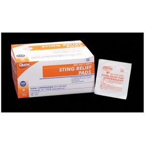 DUKAL STING RELIEF PAD Sting Relief Pad, Medium, 2-Ply, 200/bx, 20 bx/cs