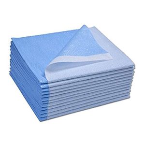 AVALON PAPERS STRETCHER & BED SHEETS 1 PLY TISSUE + POLY Stretcher Sheet, 40" x 48", Blue, 100/cs