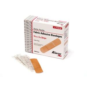 PRO ADVANTAGE® FABRIC ADHESIVE BANDAGE Adhesive Bandage, Strips, ¾" x 3", 100/bx, 12 bx/cs