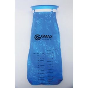 GMAX EMESIS BAG DISPENSER & ACCESSORIES Emesis Bag, with Ring, Graduated, 1000 cc, Blue, 100/cs